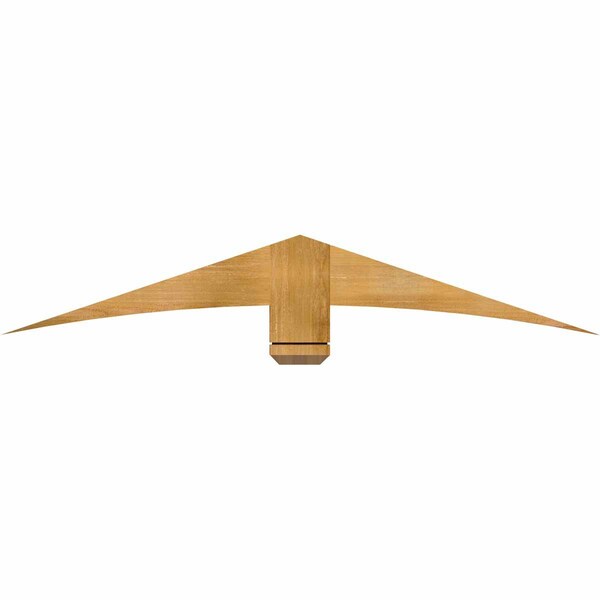 Ekena Millwork Bellingham Rough Sawn Timber Gable Bracket, Western Red Cedar, 60"W x 10"H x 2"D x 6"F, 4/12 Pitch GBW060X10X0206BEL00RWR - main